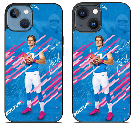 Los Angeles Charger Justin Herbert Style iPhone 15 | iPhone 15 Plus Case