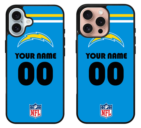 Custom Personalized Los Angeles Chargers NFL iPhone 16 | 16 Plus | 16 Pro | 16 Pro Max Case