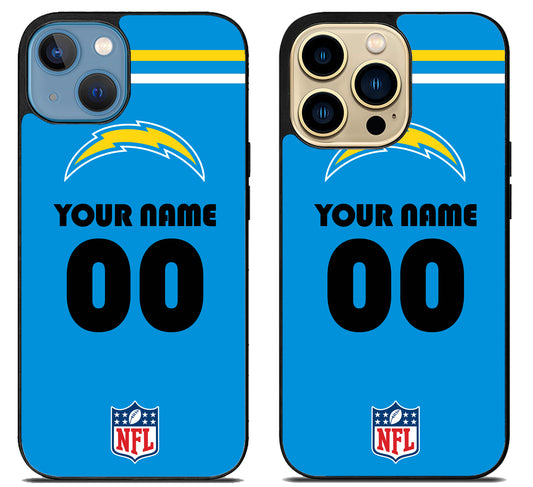 Custom Personalized Los Angeles Chargers NFL iPhone 14 | 14 Plus | 14 Pro | 14 Pro Max Case