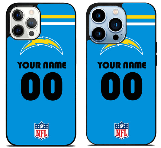 Custom Personalized Los Angeles Chargers NFL iPhone 15 Pro | iPhone 15 Pro Max Case