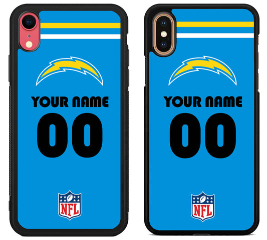 Custom PersonalizedLos Angeles Chargers NFL iPhone X | Xs | Xr | Xs Max Case