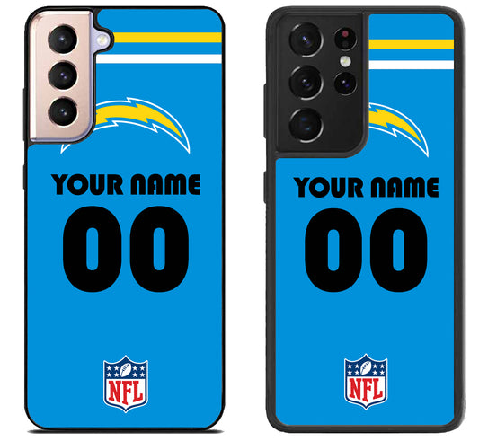 Custom Personalized Los Angeles Chargers NFL Samsung Galaxy S21 | S21 FE | S21+ | S21 Ultra Case