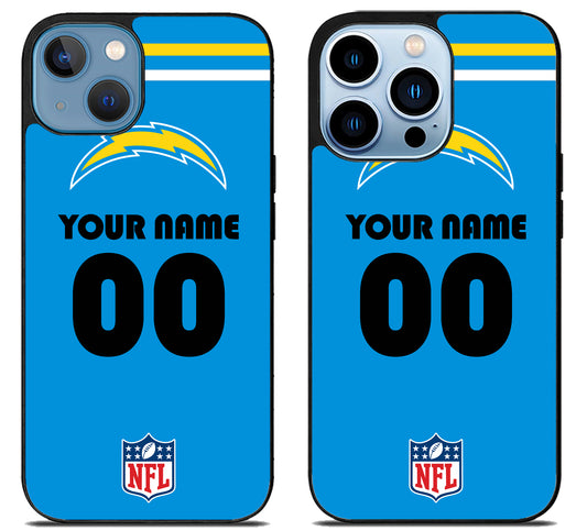 Custom Personalized Los Angeles Chargers NFL iPhone 13 | 13 Mini | 13 Pro | 13 Pro Max Case
