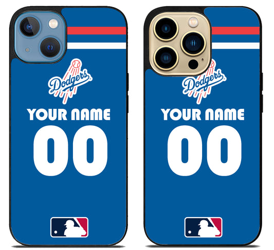Custom Personalized Los Angeles Dodgers MLB iPhone 14 | 14 Plus | 14 Pro | 14 Pro Max Case
