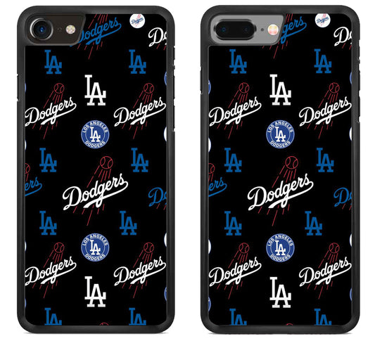 Los Angeles Dodgers Logo Collage iPhone 8 | 8 Plus Case