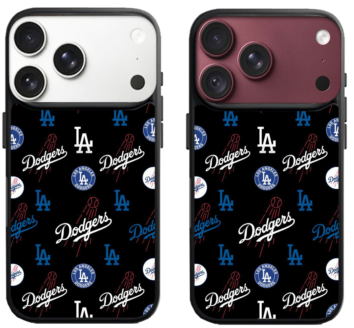 Los Angeles Dodgers Logo Collage iPhone 18 Pro | 18 Pro Max Case