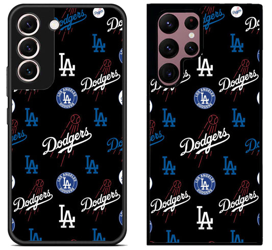 Los Angeles Dodgers Logo Collage Samsung Galaxy S22 | S22+ | S22 Ultra Case