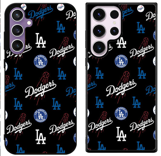 Los Angeles Dodgers Logo Collage Samsung Galaxy S24 | S24+ | S24 Ultra Case