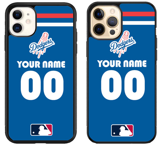 Custom Personalized Los Angeles Dodgers MLB iPhone 12 | 12 Mini | 12 Pro | 12 Pro Max Case
