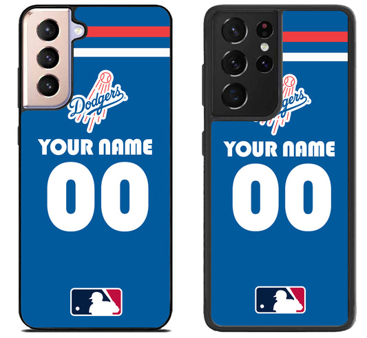 Custom Personalized Los Angeles Dodgers MLB Samsung Galaxy S21 | S21 FE | S21+ | S21 Ultra Case