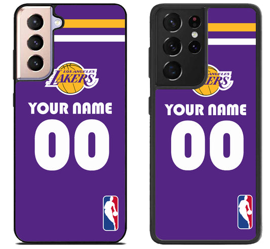 Custom Personalized Los Angeles Lakers NBA Samsung Galaxy S21 | S21 FE | S21+ | S21 Ultra Case