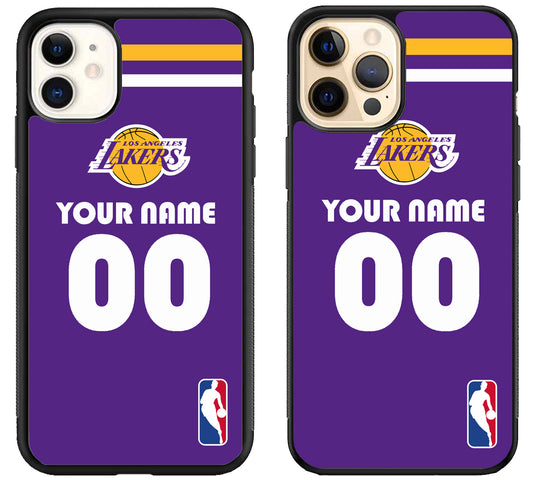 Custom Personalized Los Angeles Lakers NBA iPhone 12 | 12 Mini | 12 Pro | 12 Pro Max Case