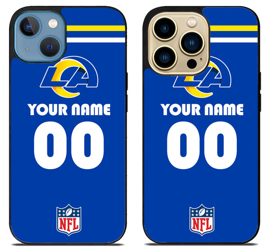 Custom Personalized Los Angeles Rams NFL iPhone 14 | 14 Plus | 14 Pro | 14 Pro Max Case