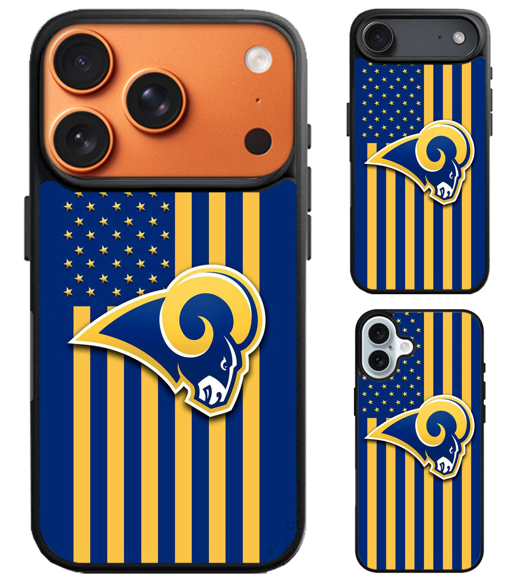 Los Angeles Rams Logo Flag iPhone Air | iPhone 17 | 17 Pro | 17 Pro Max Case