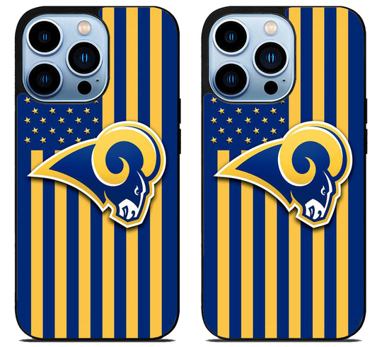 Los Angeles Rams Logo Flag iPhone 15 Pro | iPhone 15 Pro Max Case