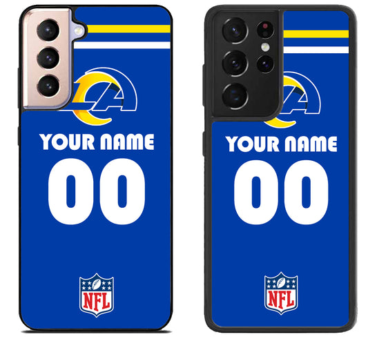 Custom Personalized Los Angeles Rams NFL Samsung Galaxy S21 | S21 FE | S21+ | S21 Ultra Case