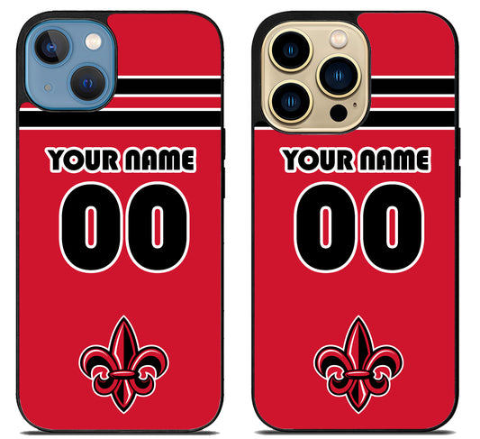 Custom Personalized Louisiana Ragin' Cajuns iPhone 14 | 14 Plus | 14 Pro | 14 Pro Max Case