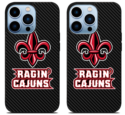 Louisiana Ragin' Cajuns Carbon iPhone 15 Pro | iPhone 15 Pro Max Case