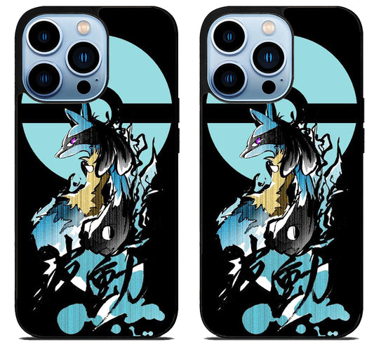 Lucario Pokemon Black iPhone 15 Pro | iPhone 15 Pro Max Case