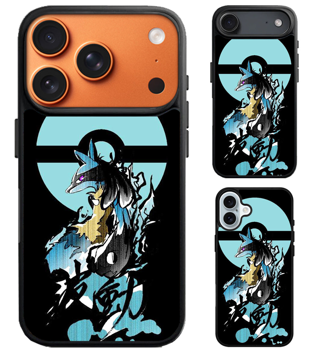 Lucario Pokemon Black iPhone Air | iPhone 17 | 17 Pro | 17 Pro Max Case