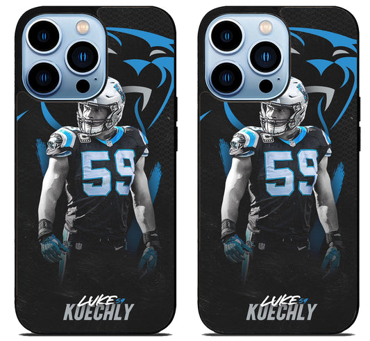 Luke Kuechly Carolina iPhone 15 Pro | iPhone 15 Pro Max Case