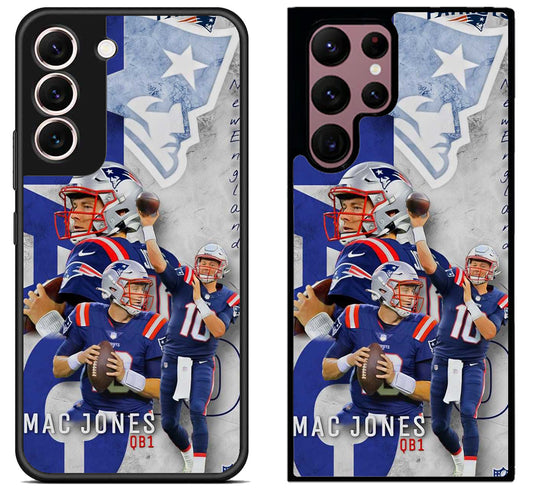 Mac Jones New England Patriots Collage Samsung Galaxy S22 | S22+ | S22 Ultra Case