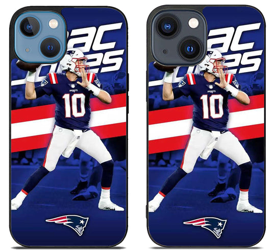 Mac Jones New England Patriots Wallpaper iPhone 15 | iPhone 15 Plus Case