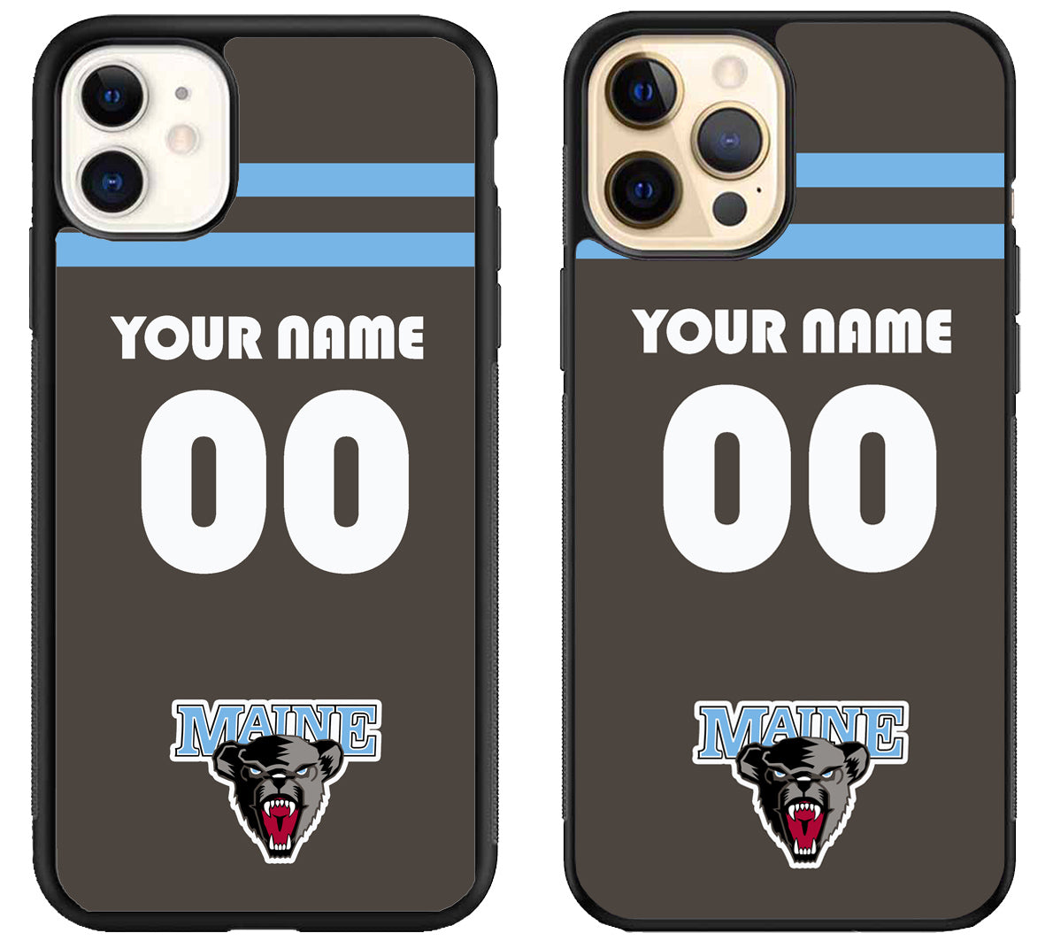 Custom Personalized Maine Black Bears iPhone 12 | 12 Mini | 12 Pro | 12 Pro Max Case