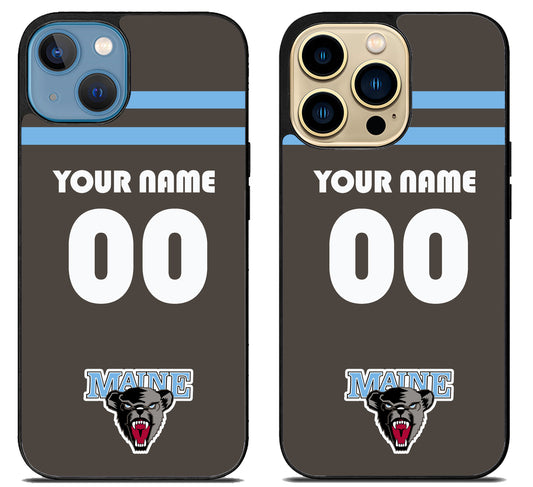 Custom Personalized Maine Black Bears iPhone 14 | 14 Plus | 14 Pro | 14 Pro Max Case