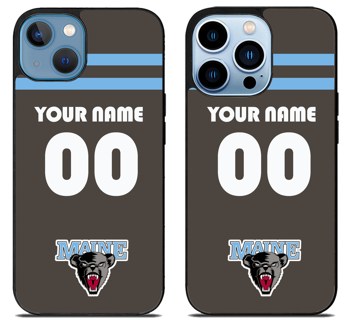 Custom Personalized Maine Black Bears iPhone 13 | 13 Mini | 13 Pro | 13 Pro Max Case
