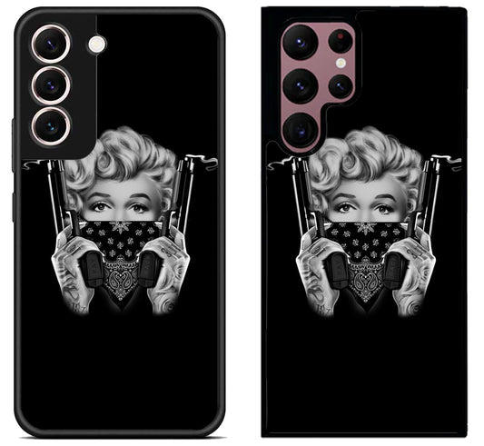 Marilyn Monroe Gangster Black Samsung Galaxy S22 | S22+ | S22 Ultra Case