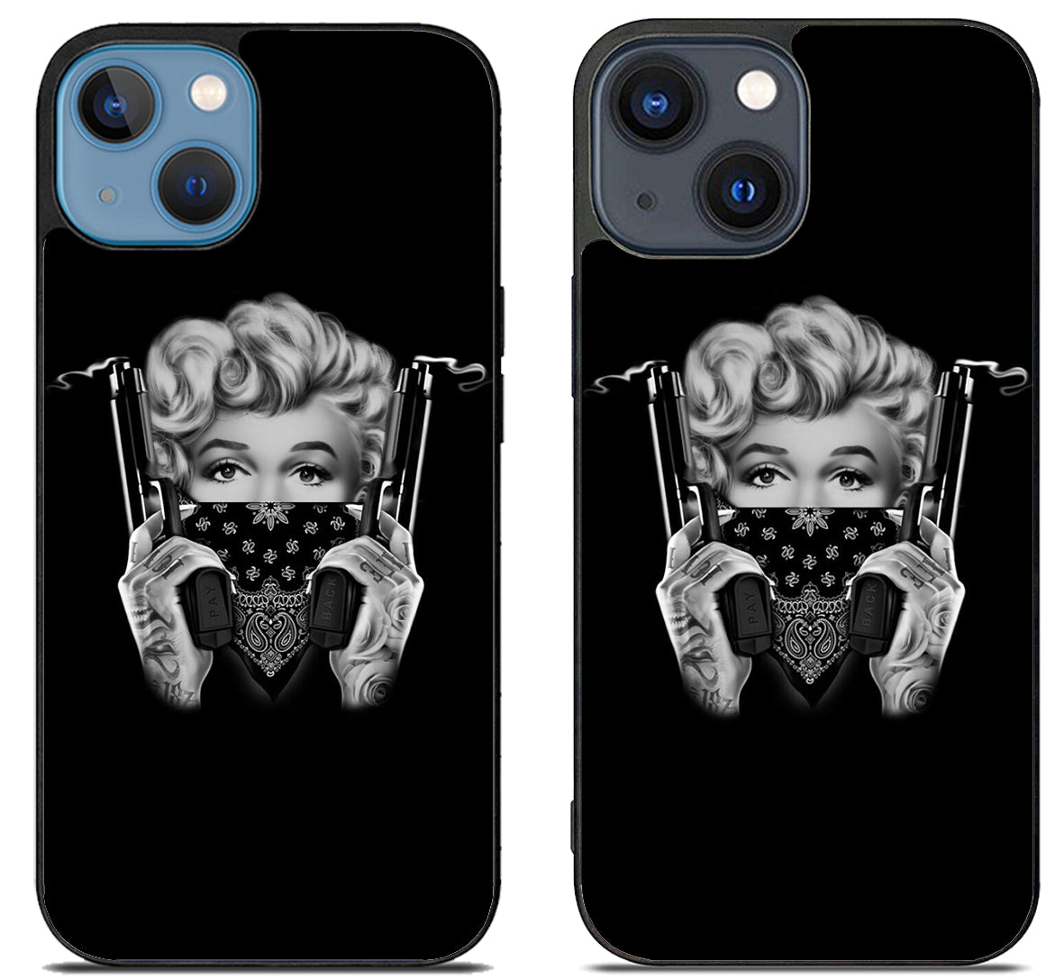 Marilyn Monroe Gangster Black iPhone 15 | iPhone 15 Plus Case