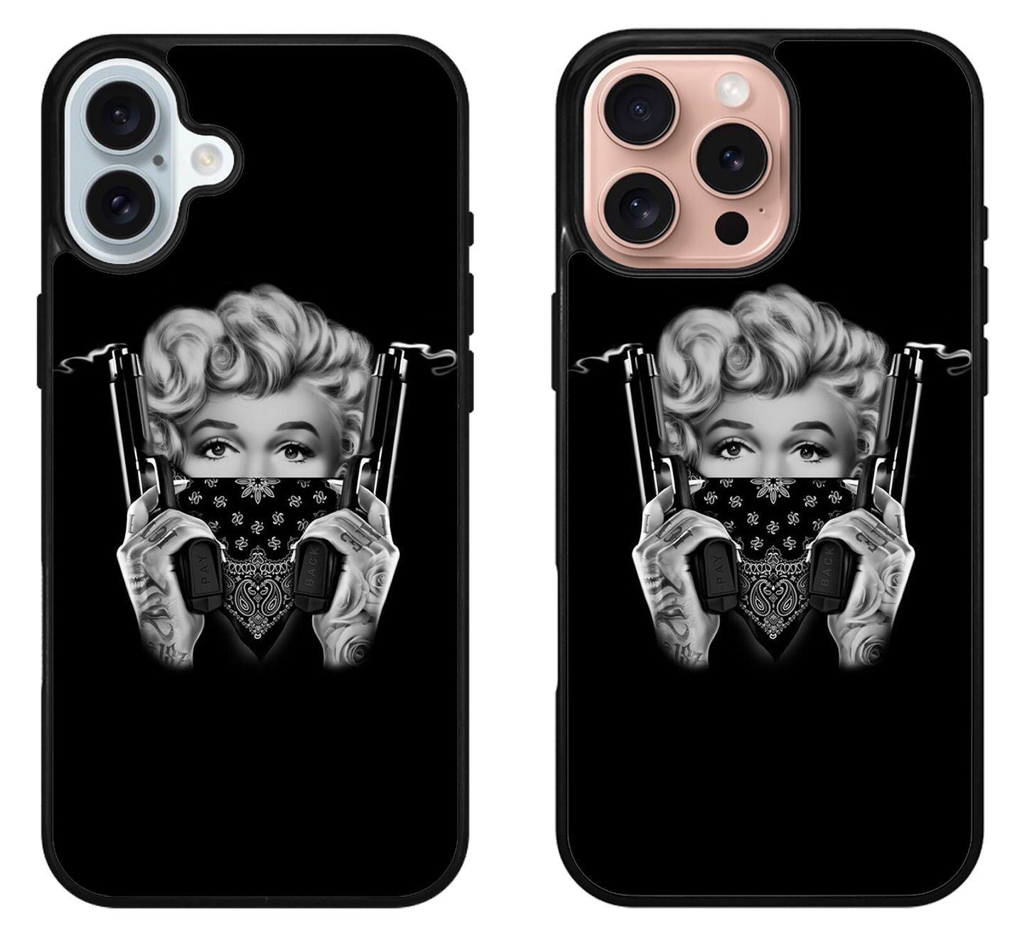 Marilyn Monroe Gangster Black iPhone 16 | 16 Plus | 16 Pro | 16 Pro Max Case
