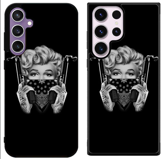 Marilyn Monroe Gangster Black Samsung Galaxy S24 | S24+ | S24 Ultra Case
