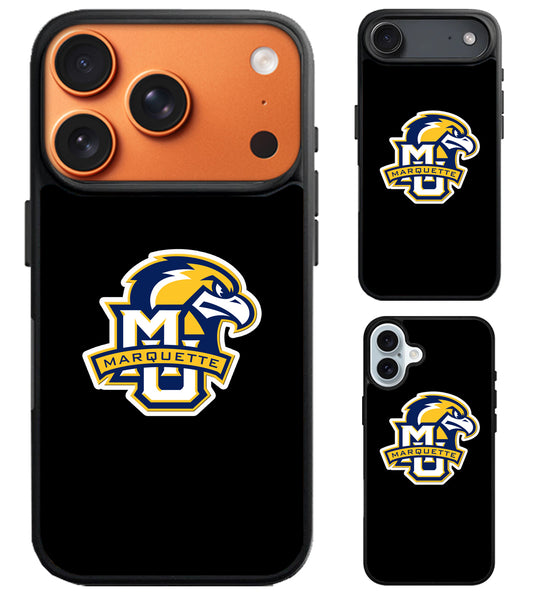 Marquette Golden Eagles Black iPhone Air | iPhone 17 | 17 Pro | 17 Pro Max Case