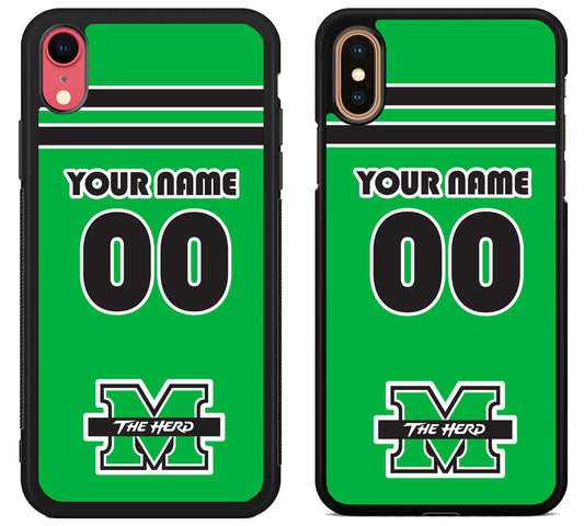 Custom Personalized Marshall Thundering Herd iPhone X | Xs | Xr | Xs Max Case