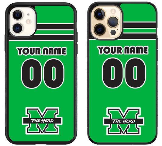 Custom Personalized Marshall Thundering Herd iPhone 12 | 12 Mini | 12 Pro | 12 Pro Max Case