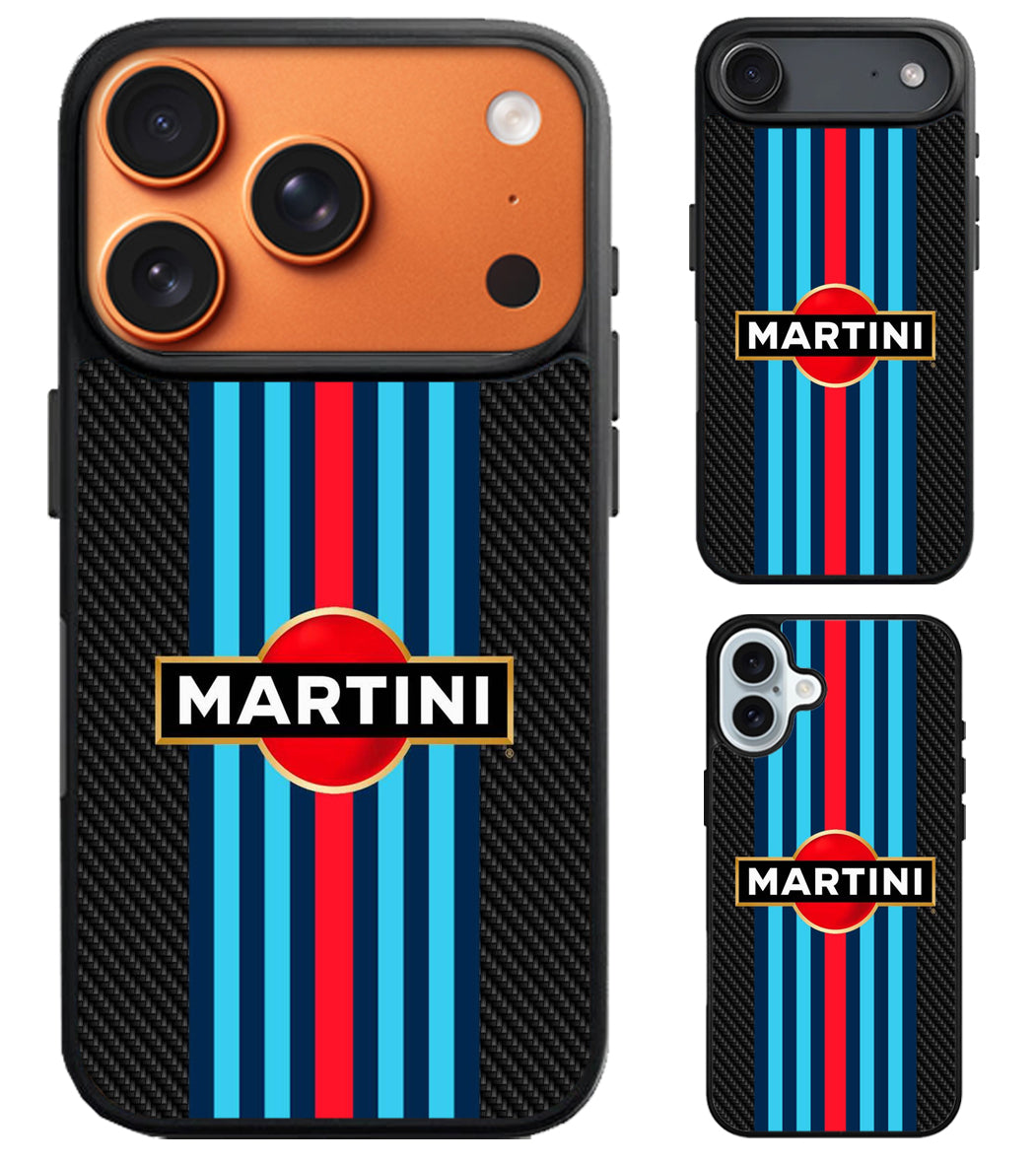 Martini racing Black Carbon Stripe iPhone Air | iPhone 17 | 17 Pro | 17 Pro Max Case