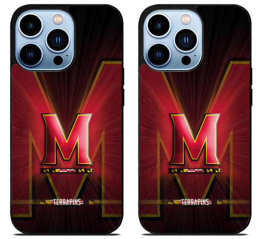 Maryland Terrapins Background iPhone 15 Pro | iPhone 15 Pro Max Case