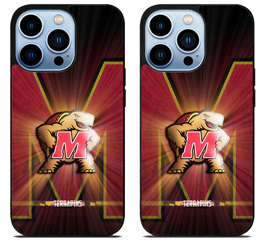 Maryland Terrapins Logo Background iPhone 15 Pro | iPhone 15 Pro Max Case