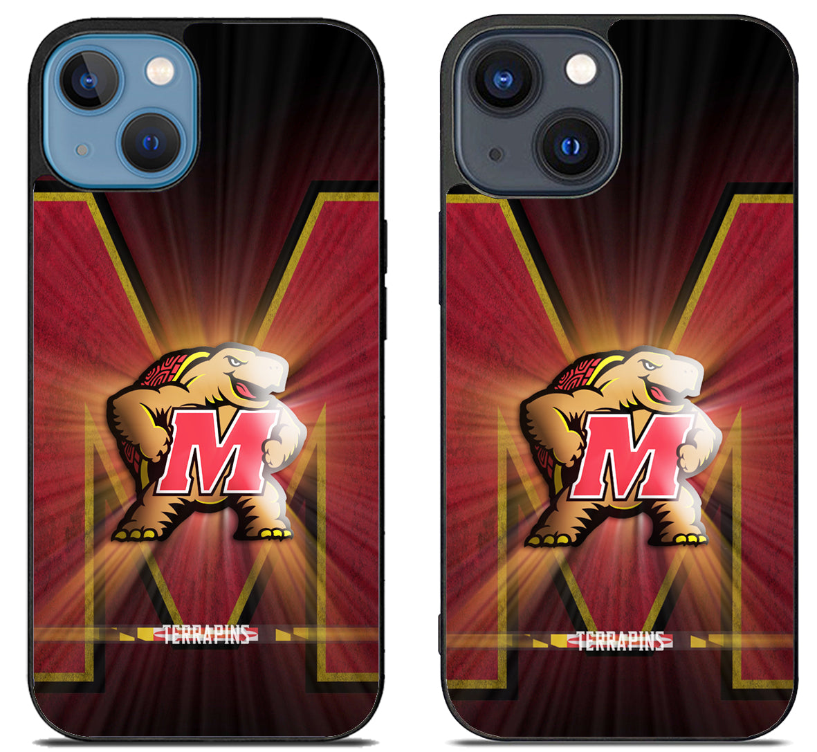 Maryland Terrapins Logo Background iPhone 15 | iPhone 15 Plus Case