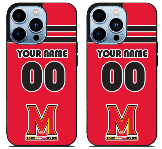 Custom Personalized Maryland Terrapins iPhone 15 Pro | iPhone 15 Pro Max Case