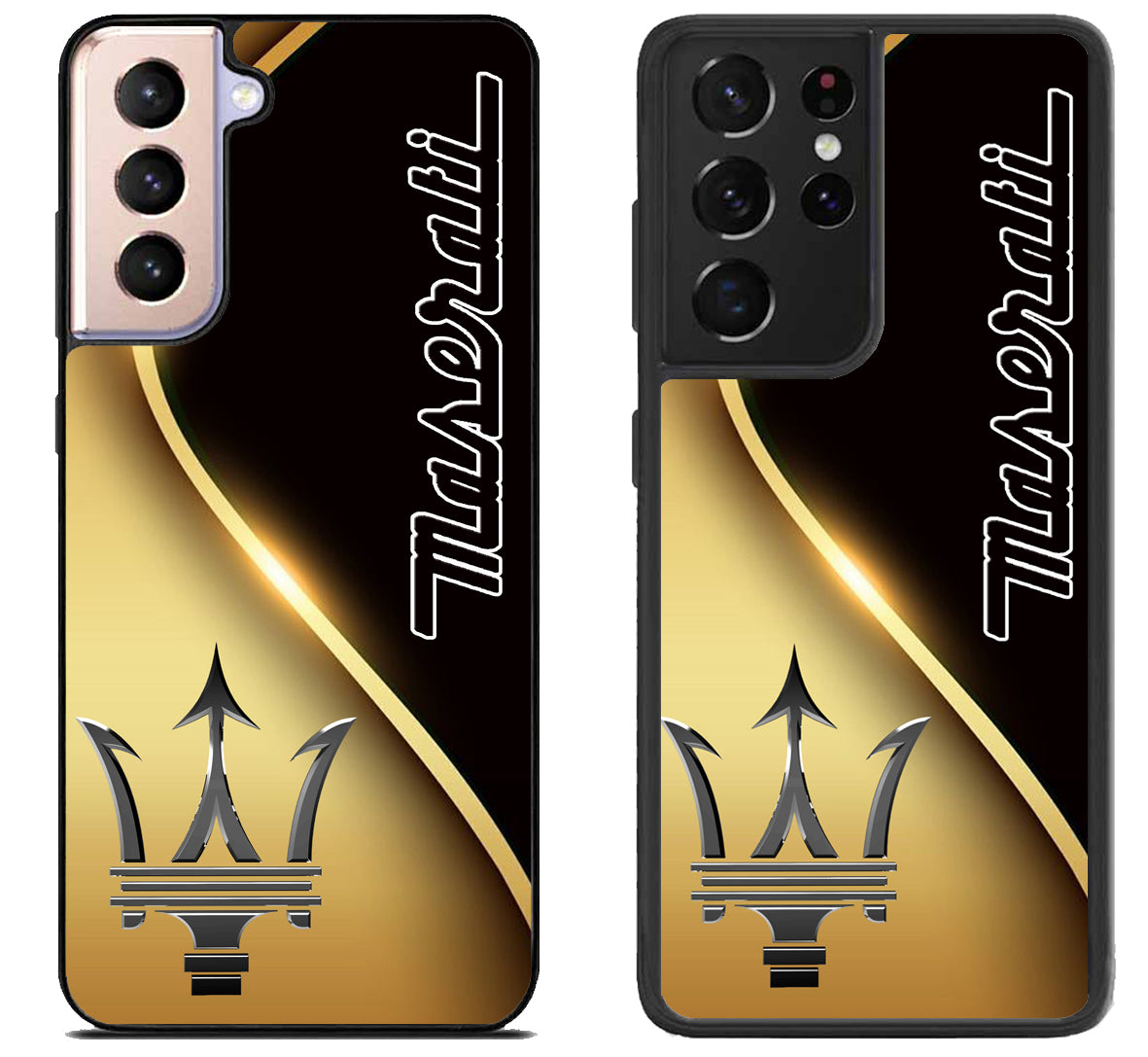 Maserati Golden Metallic Samsung Galaxy S21 | S21 FE | S21+ | S21 Ultra Case