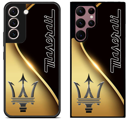 Maserati Golden Metallic Samsung Galaxy S22 | S22+ | S22 Ultra Case