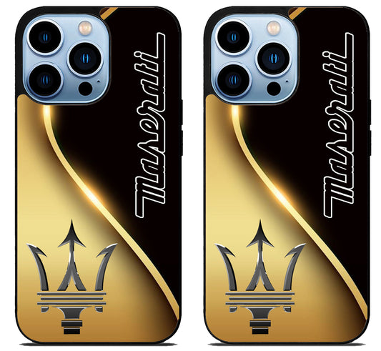 Maserati Golden Metallic iPhone 15 Pro | iPhone 15 Pro Max Case