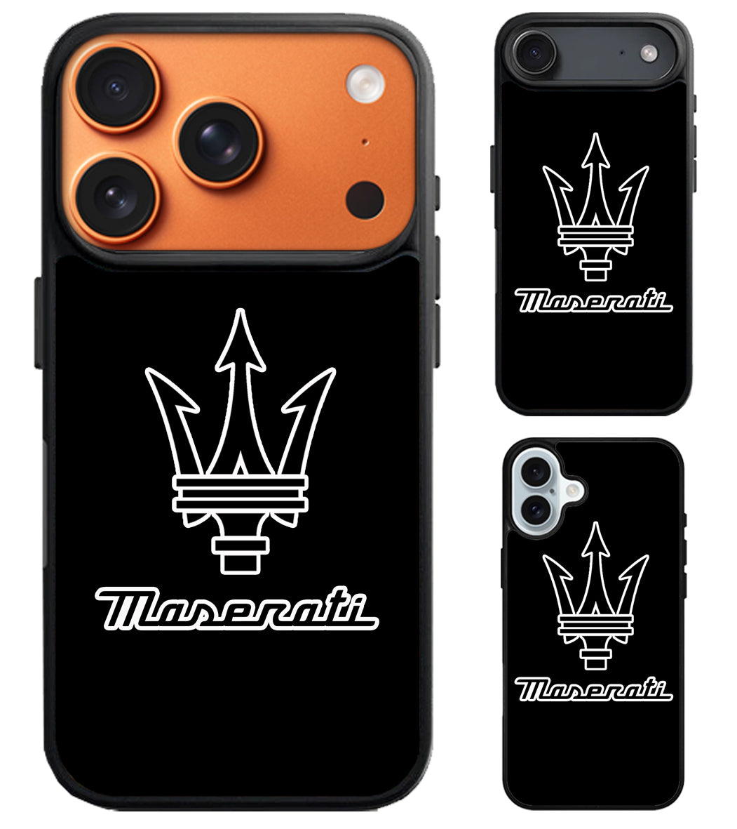 Maserati Logo Black iPhone Air | iPhone 17 | 17 Pro | 17 Pro Max Case