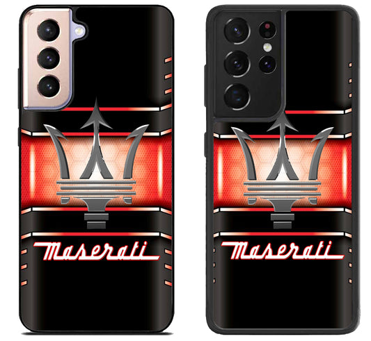Maserati Logo Metallic Samsung Galaxy S21 | S21 FE | S21+ | S21 Ultra Case