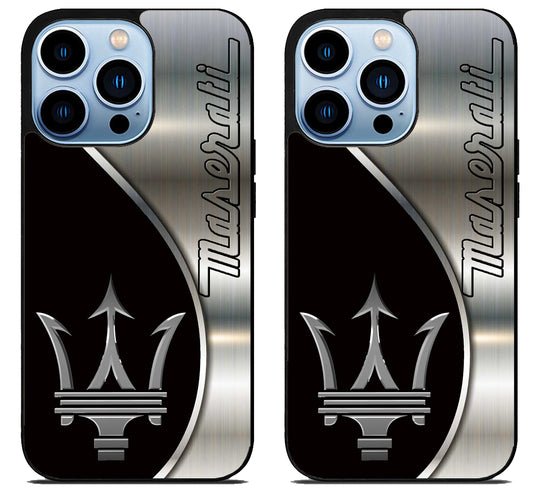 Maserati Silver Metallic iPhone 15 Pro | iPhone 15 Pro Max Case