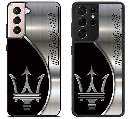 Maserati Silver Metallic Samsung Galaxy S21 | S21 FE | S21+ | S21 Ultra Case