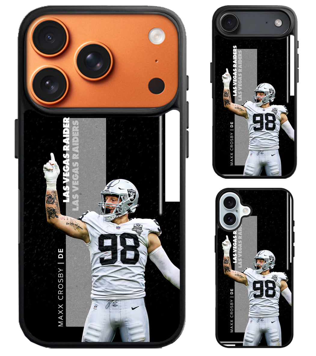 Maxx Crosby Las Vegas Raiders iPhone Air | iPhone 17 | 17 Pro | 17 Pro Max Case